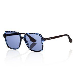 NWOT McQ by Alexander Mcqueen Blue Square Sunglasses with Case MQ0060S